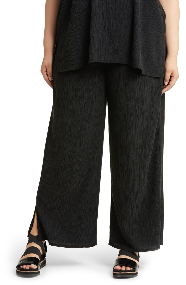 Eileen Fisher Textured Wide Leg Pants, Main, color, 