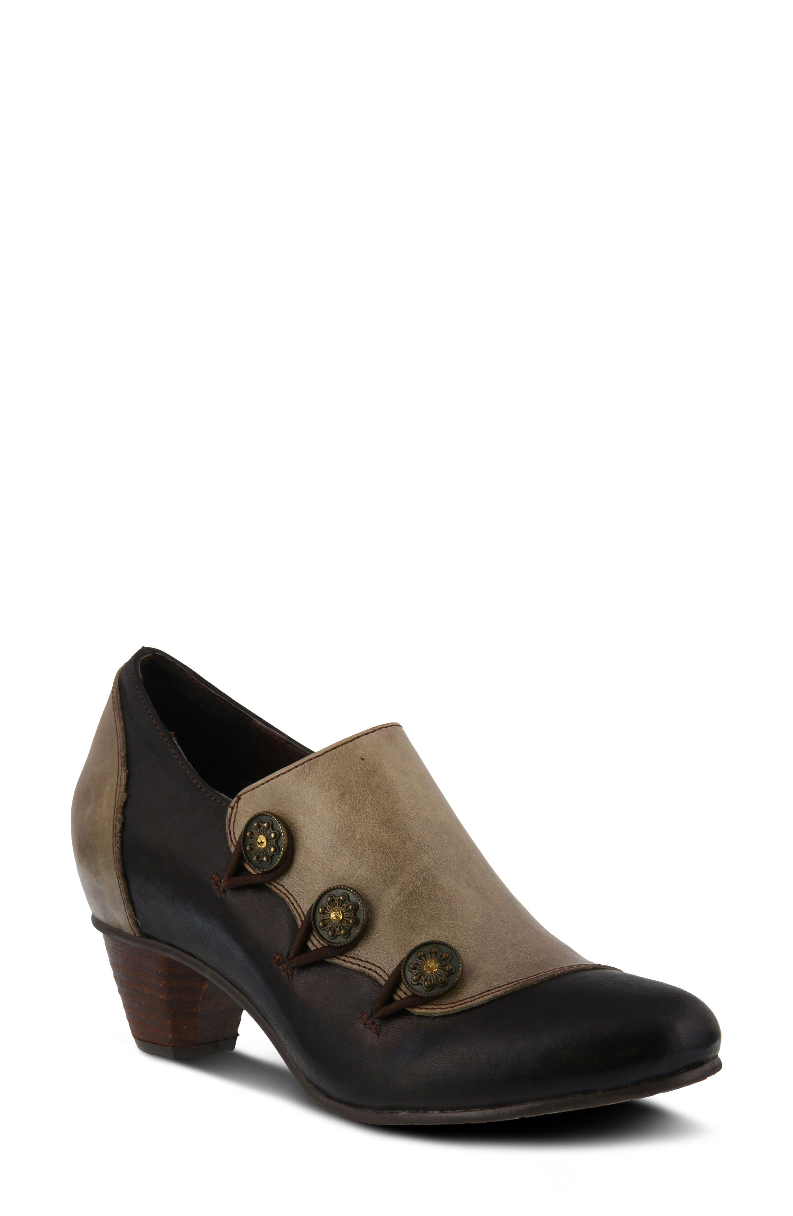 L'Artiste Greentea Pump, Main, color, BLACK MULTI LEATHER