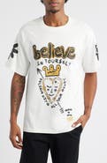 VIC GARCIA WORLD Believe in You Embroidered Graphic T-Shirt
