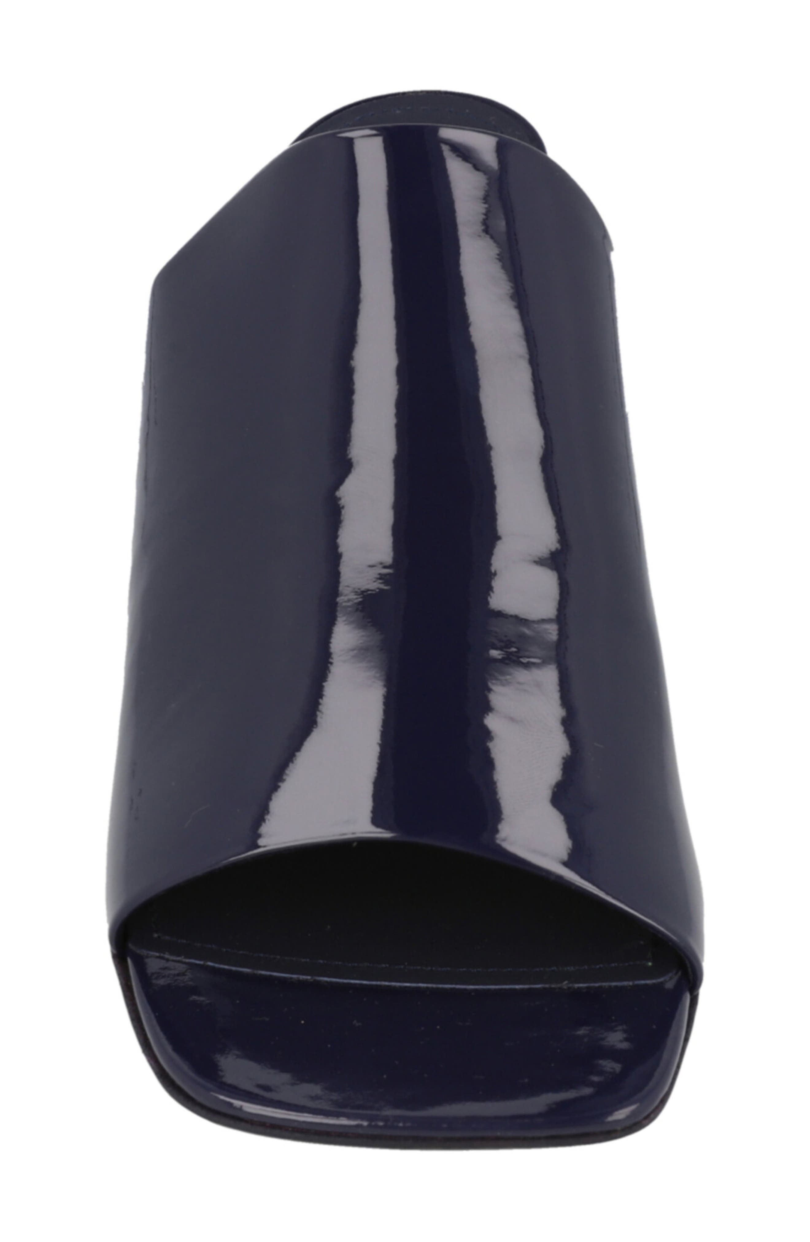 FERRAGAMO Era Patent Leather Mule Sandal, Alternate, color, Blue