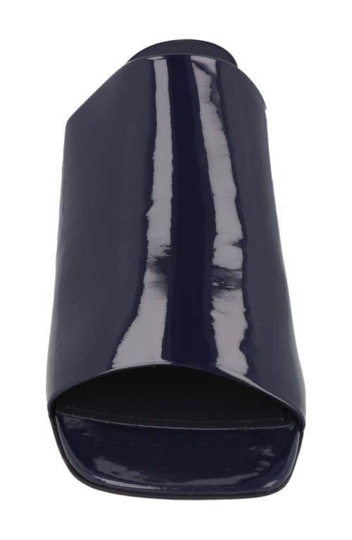 Ferragamo Era Patent Leather Mule Sandal In Black