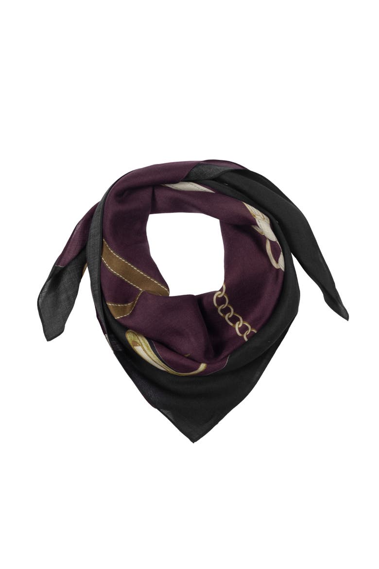 equestrian square, Alternate, color, dark garnet