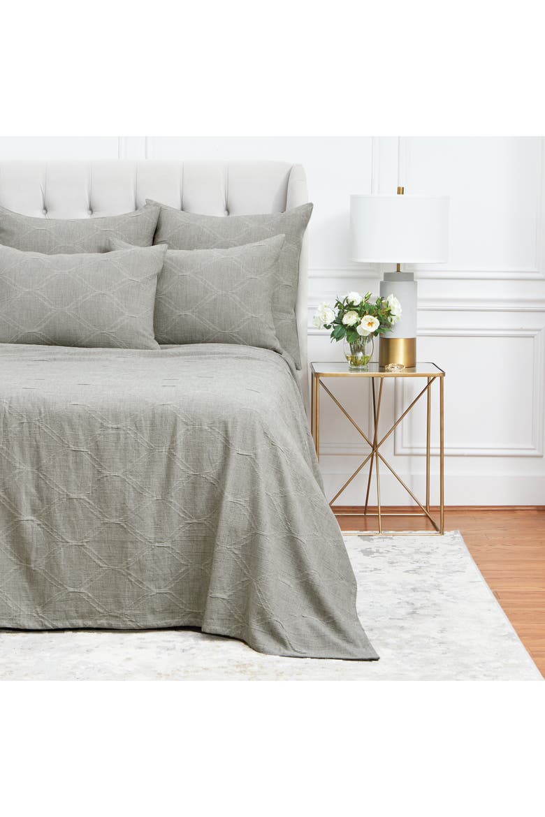 Elaine Stone Cotton Euro Pillow Sham, Alternate, color, Grey