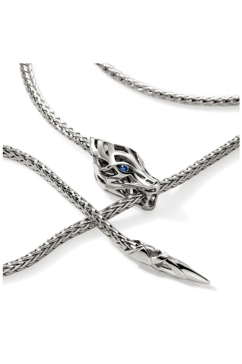 Naga Lariat, Gemstones, 2.5mm, Alternate, color, SILVER