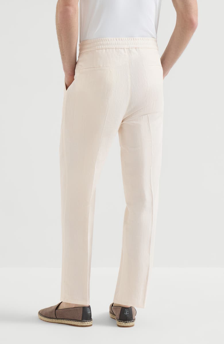 Brunello Cucinelli Trousers with drawstring, Alternate, color, Off-White