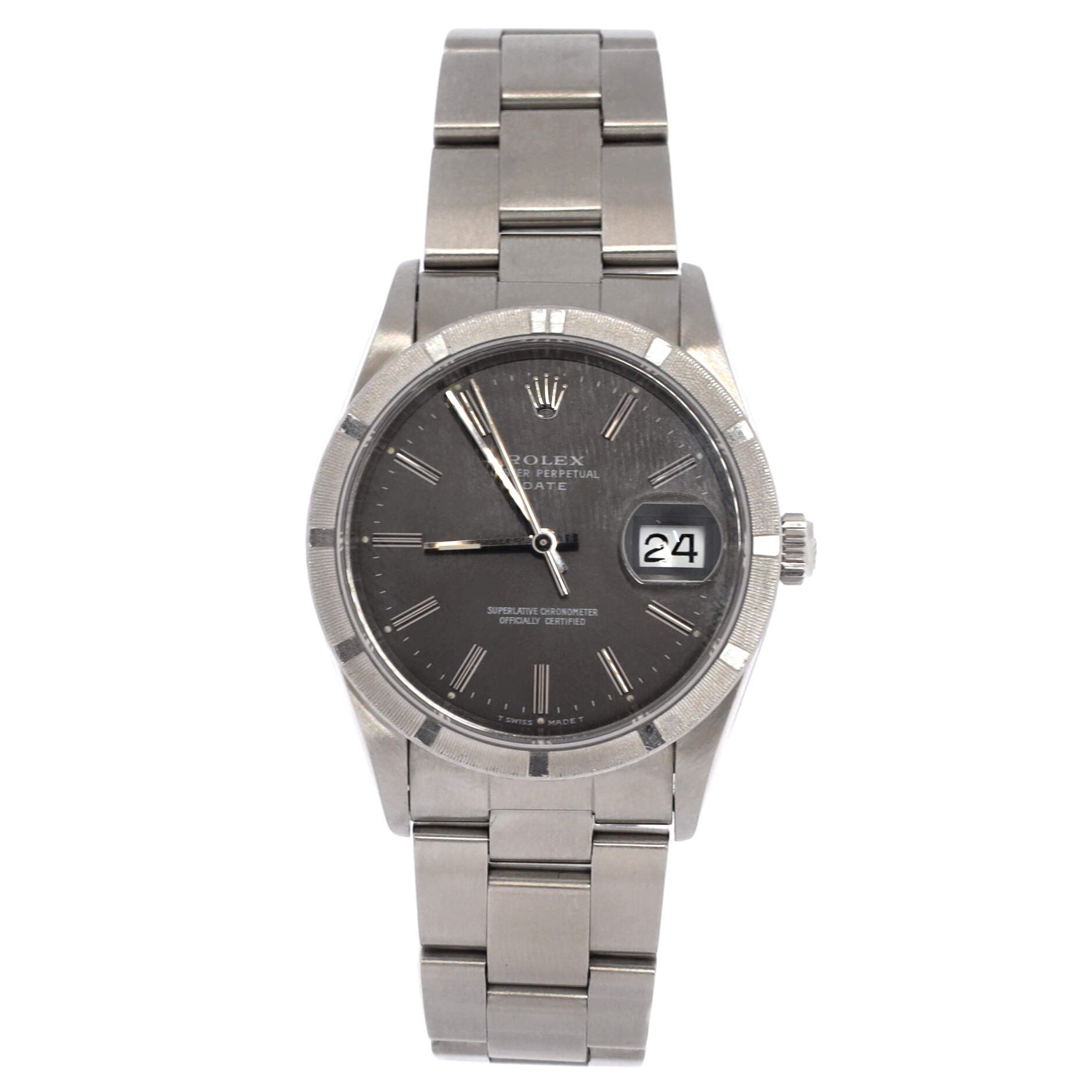 Oyster Perpetual Date Automatic Watch Stainless Steel 34, Main, color, Metallic Silver