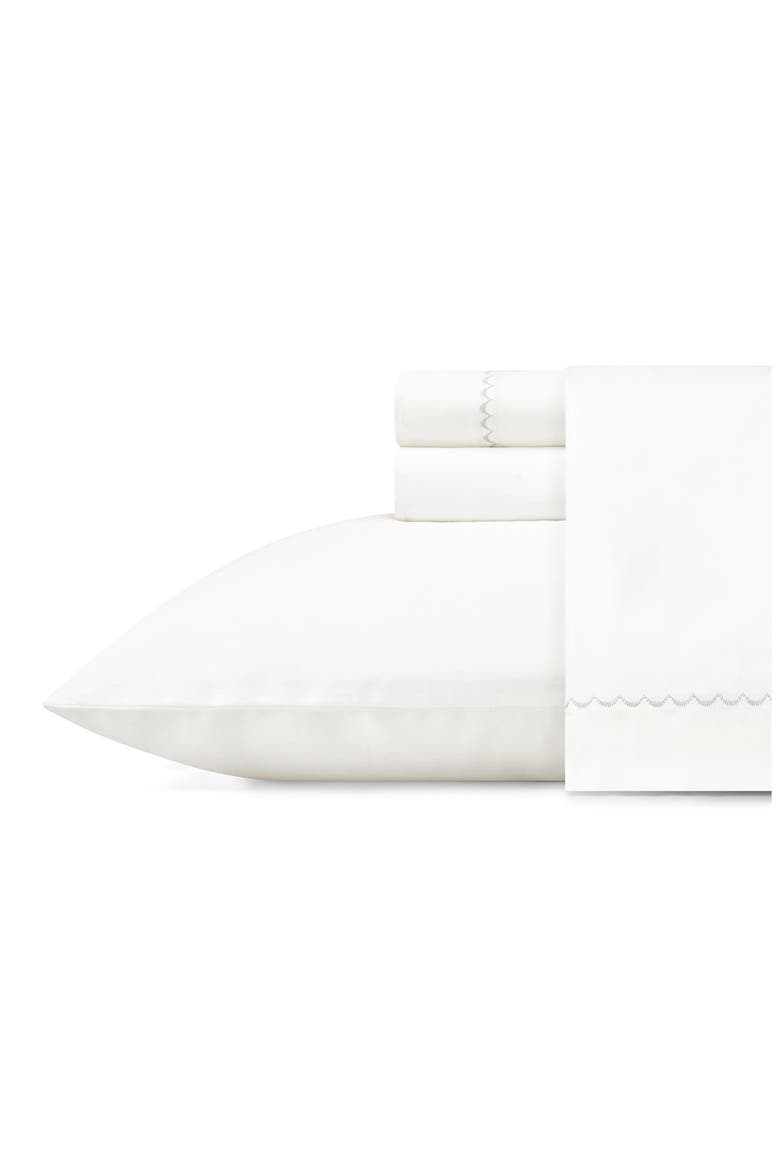 Simple Scallop Hemmed 300 Thread Count Cotton Sateen Sheet Set ...