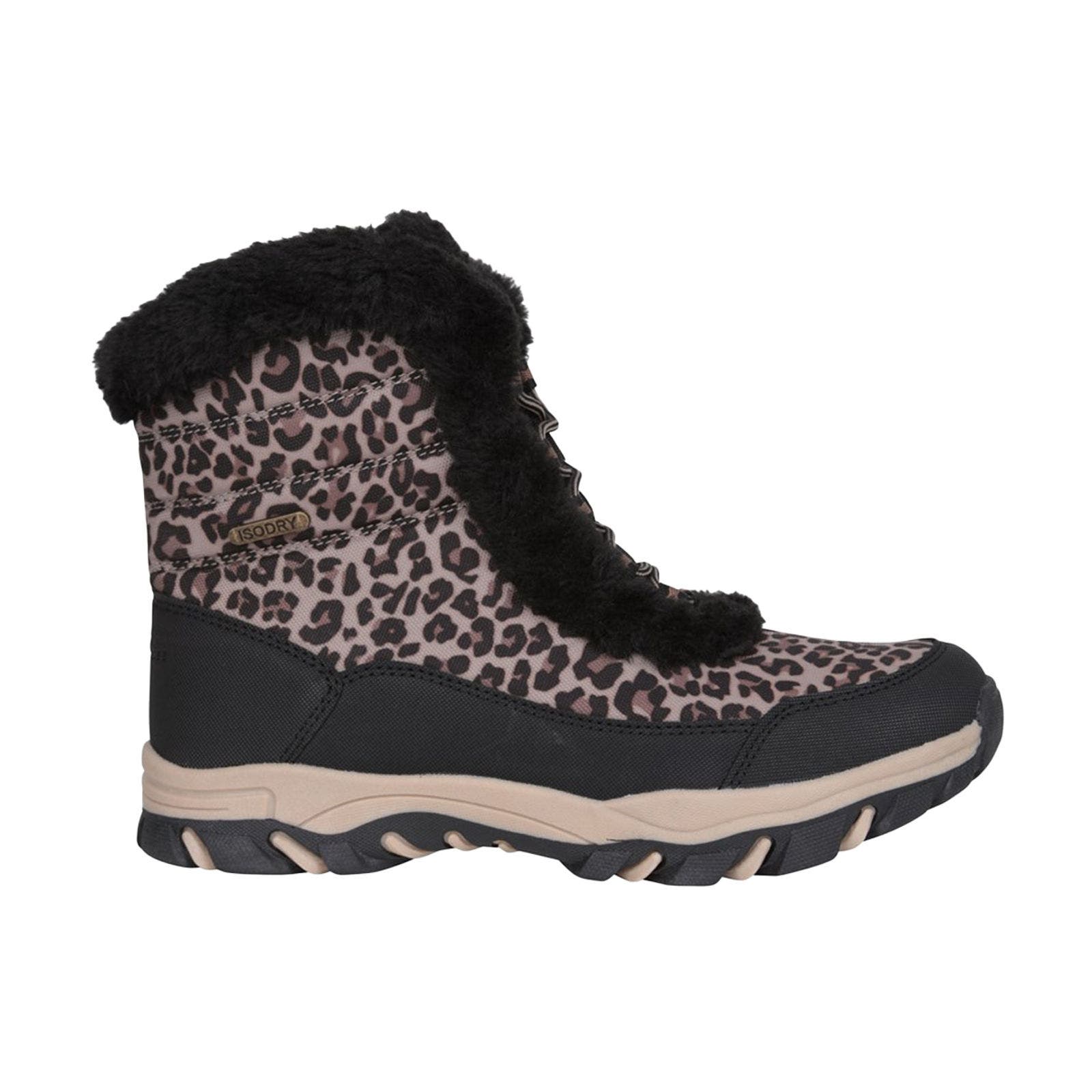 Ohio Leopard Print Thermal Snow Boots, Alternate, color, Black