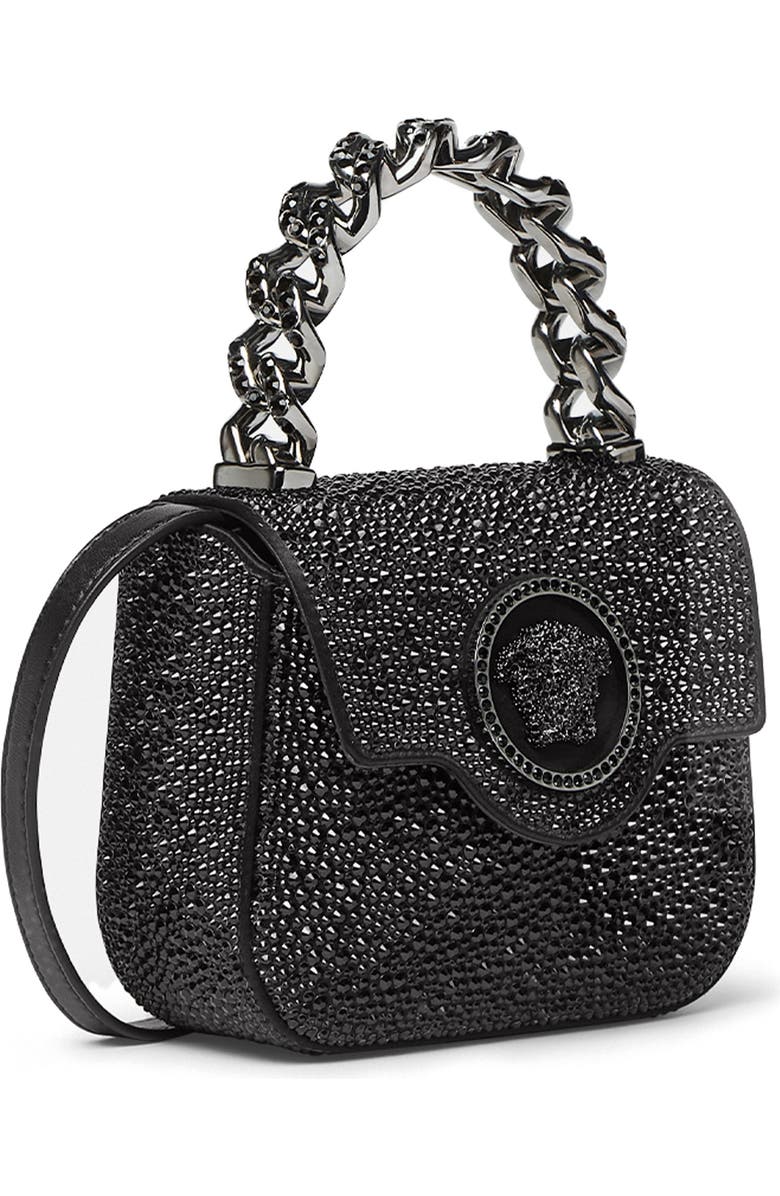 Versace Mini Crystal La Medusa Handbag, Alternate, color,