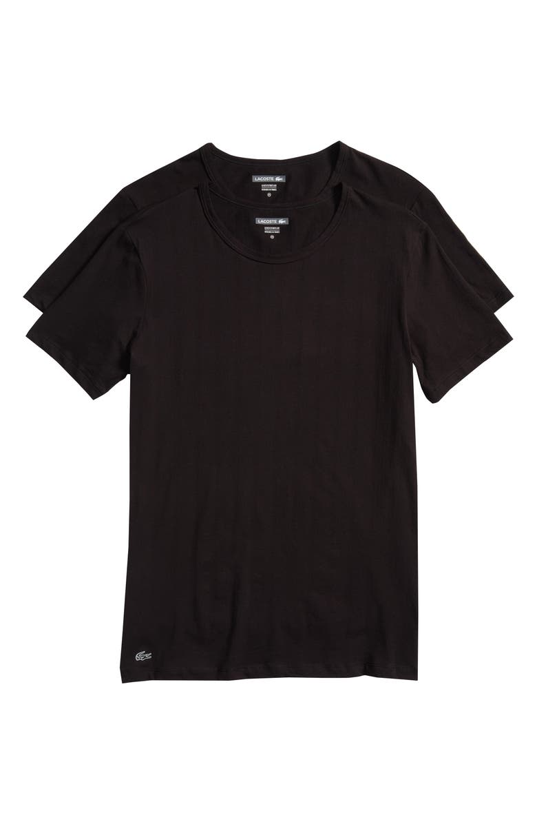Lacoste 2-Pack Superfine Crewneck T-Shirts, Alternate, color, 
