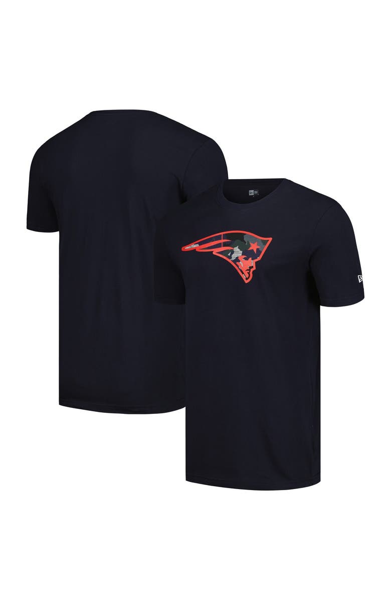 New Era Men's New Era Navy New England Patriots Camo Logo T-Shirt, Main, color, 