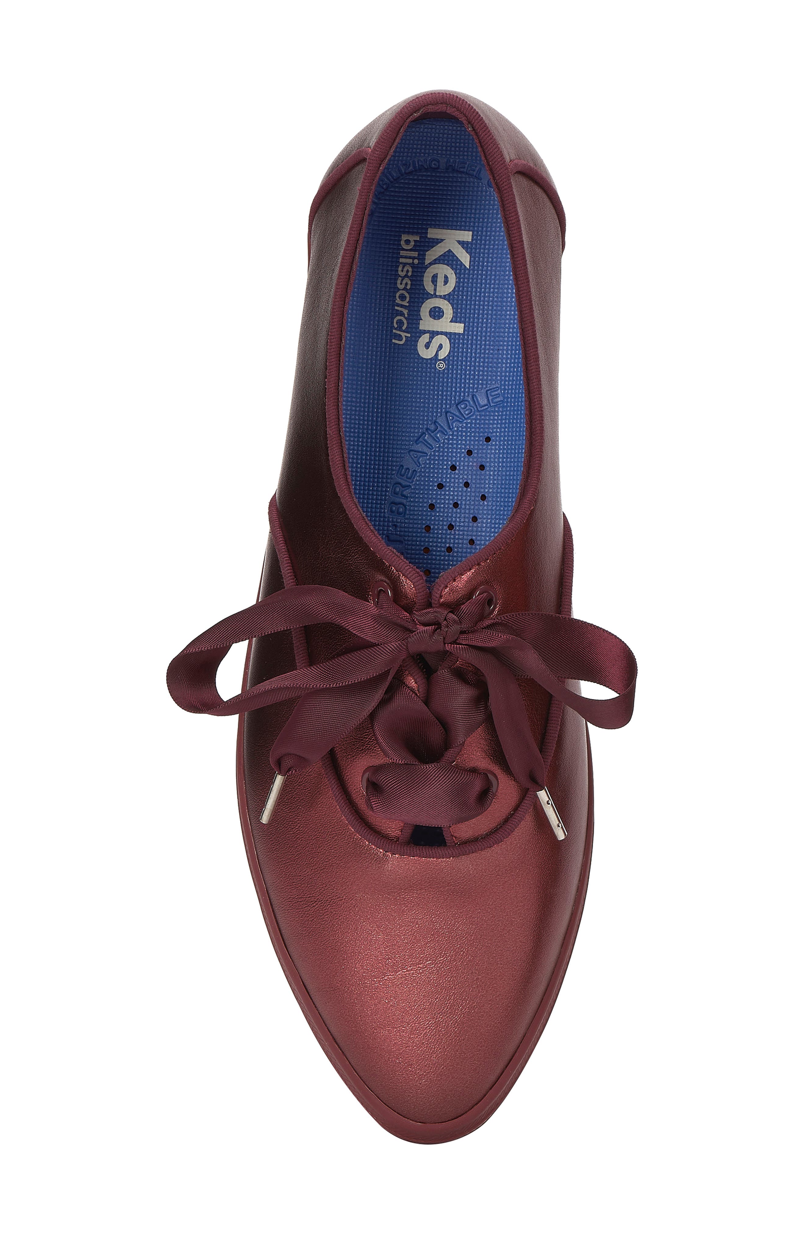 Champion Leather Sneaker, Alternate, color, BURGUNDY
