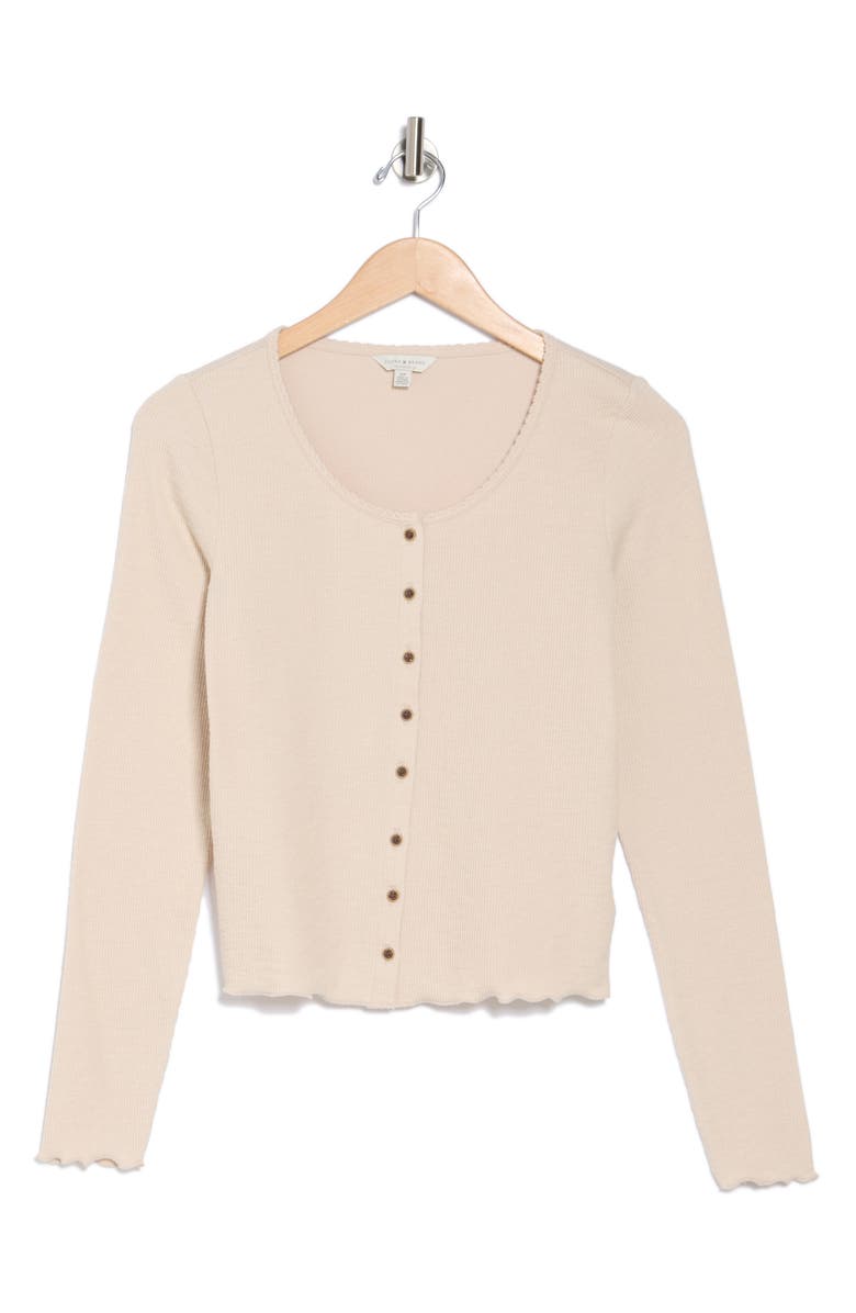 Lucky Brand Button Front Knit Cardigan, Alternate, color, 