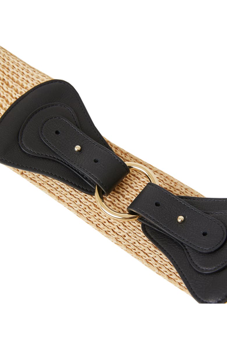 B-Low the Belt Willa Leather & Straw Belt, Alternate, color, 