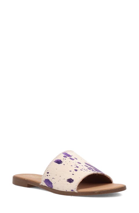 Moo Moo Genuine Calf Hair Slide Sandal (Women)