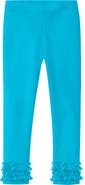 CITY THREADS Girls Soft 100% Cotton Ruffle Leggings