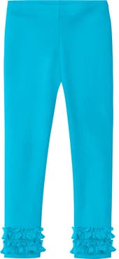 CITY THREADS Girls Soft 100% Cotton Ruffle Leggings