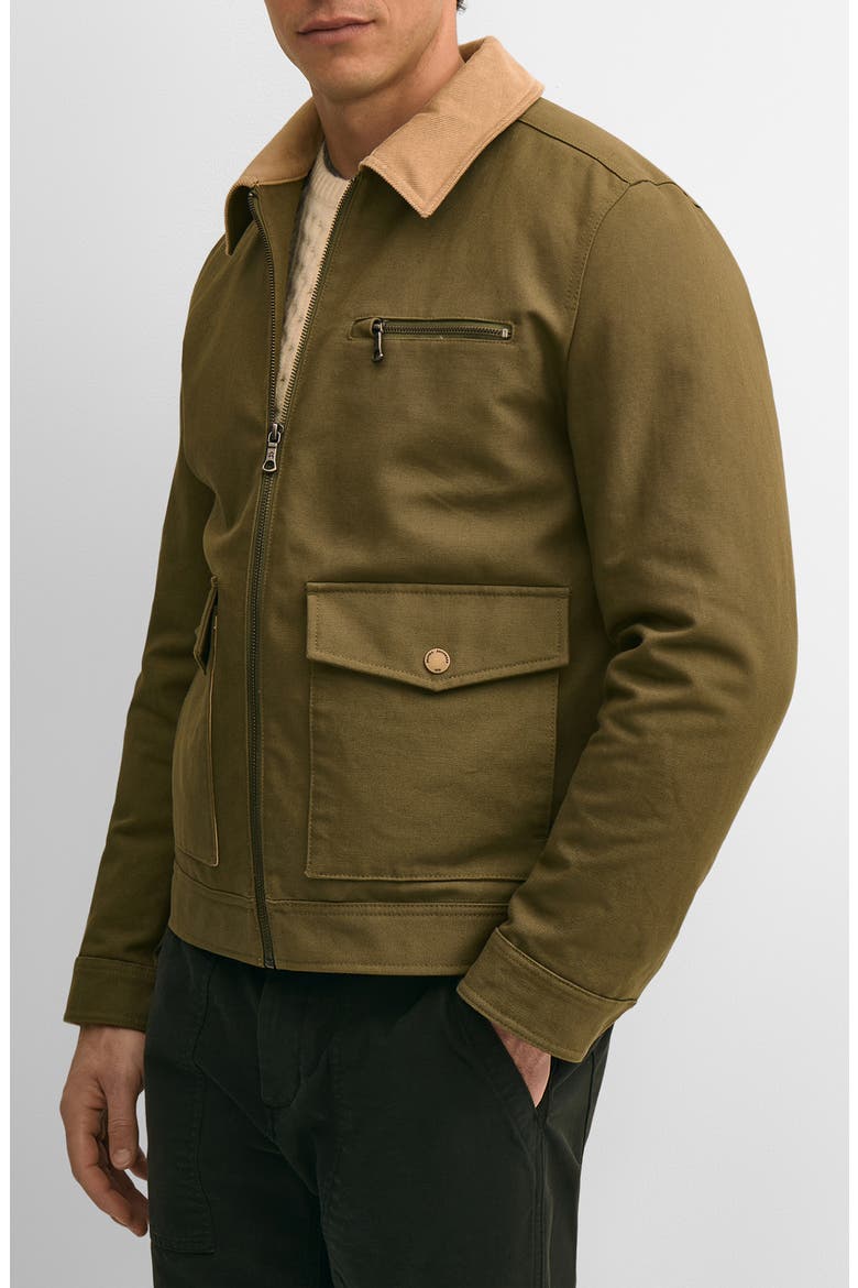 Water Resistant Canvas Work Jacket, Main, color, BURNT OLIVE