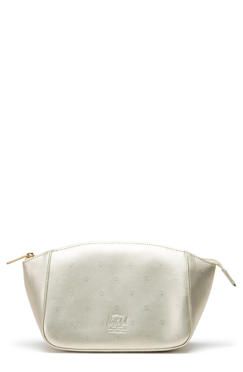 Herschel Supply Co. Milan Toiletry Bag, Main, color, Champagne Metallicfloraldeboss