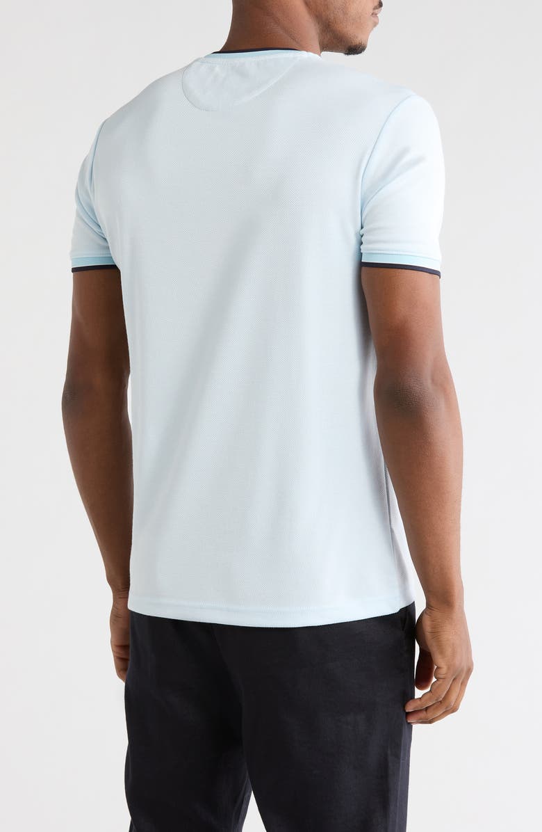 DENIM AND FLOWER Tipped Crewneck T-Shirt, Alternate, color, Light Blue