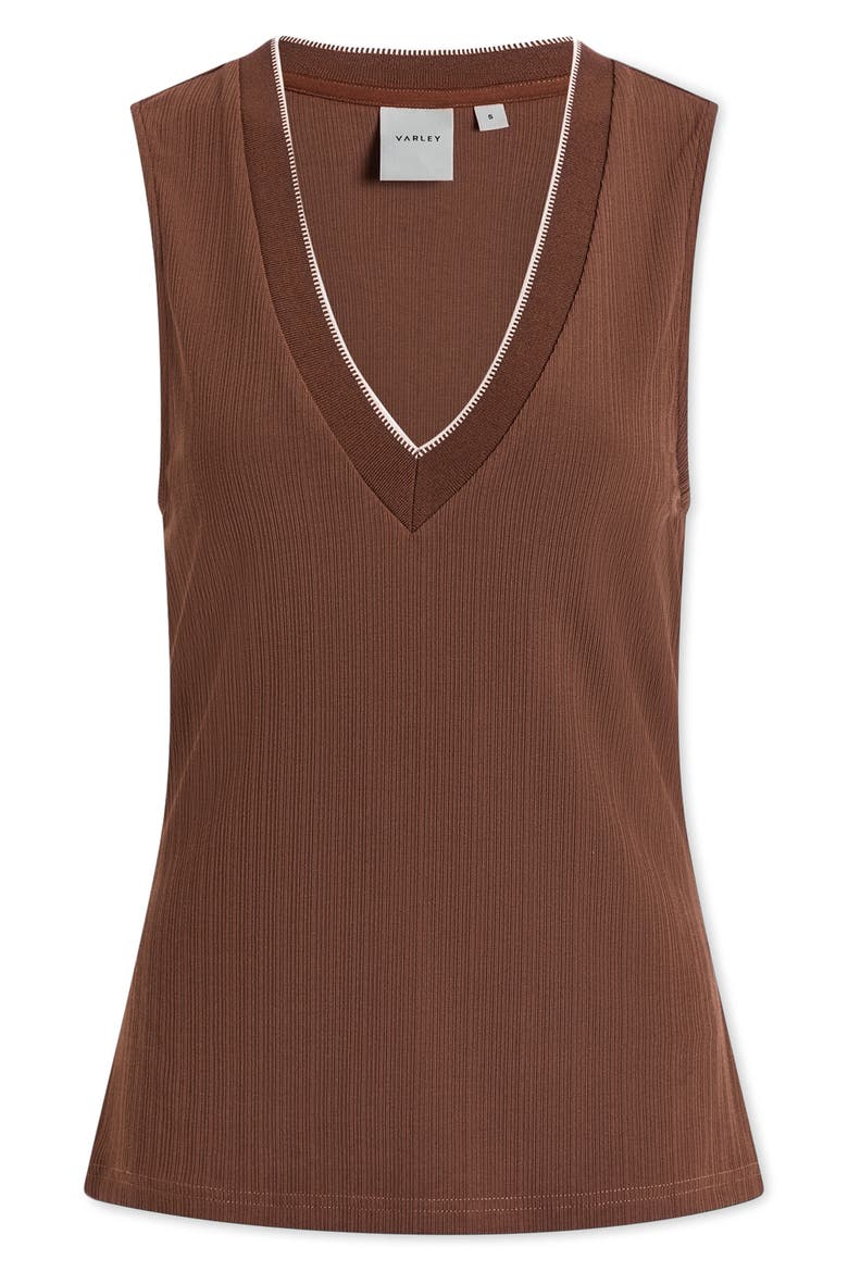 Corby V-Neck Modal Blend Tank, Alternate, color, PINECONE