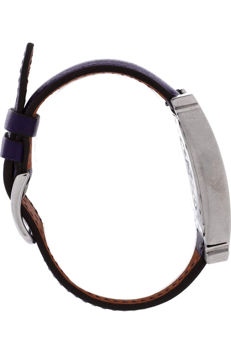 Pre-Owned Hermes Heure H Quartz Watch Stainless Steel and Leather 30, Alternate, color, Purple