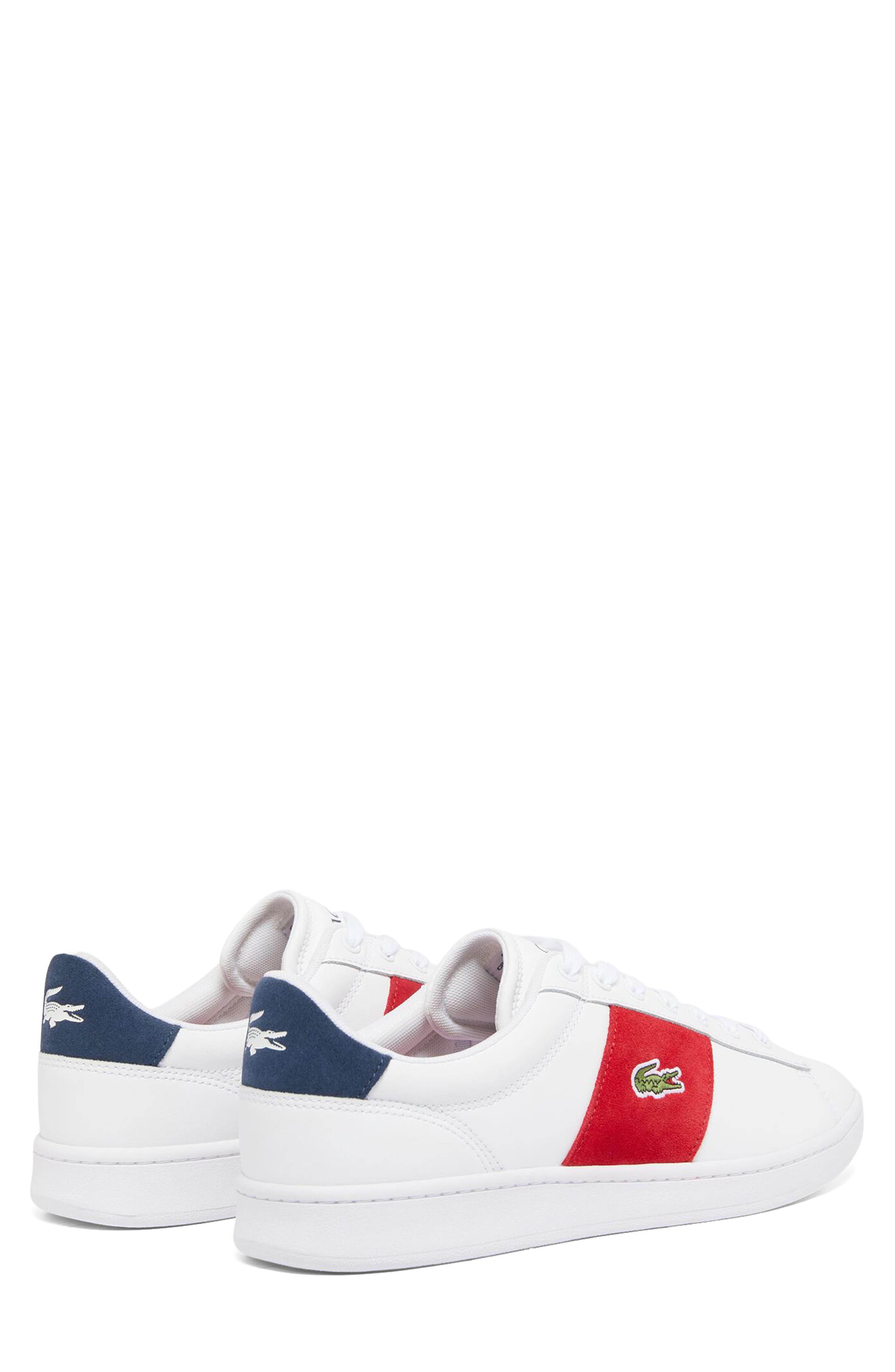 Lacoste Carnaby Sneaker, Alternate, color, White/ Red