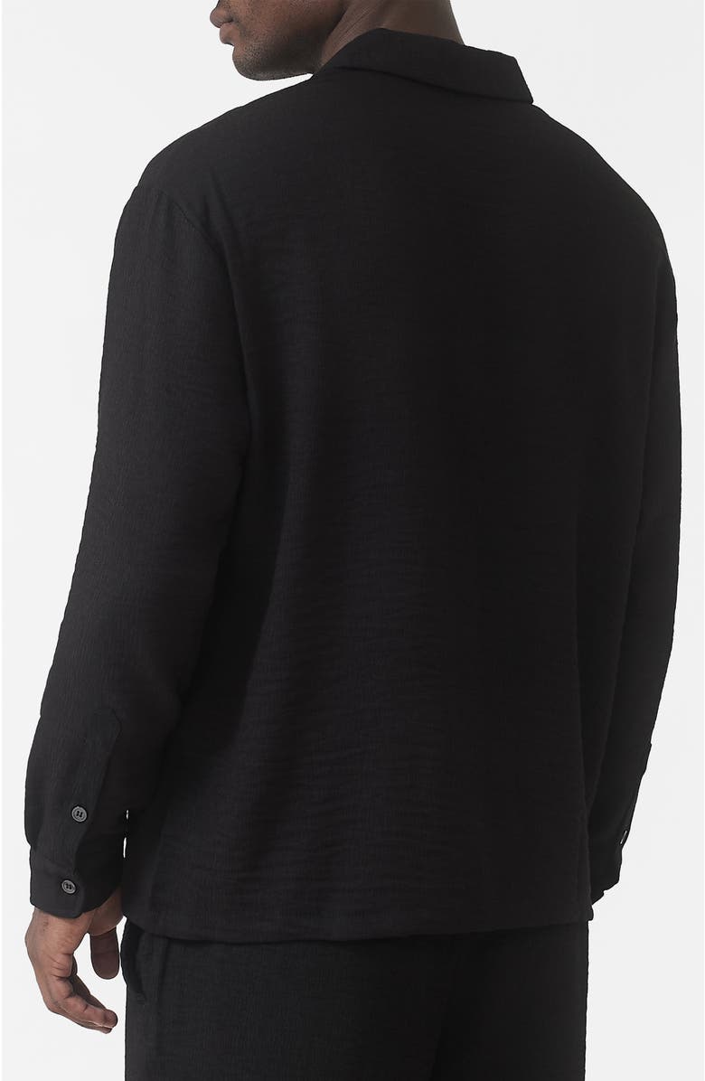 MAUVAIS Fiorano Long Sleeve Relaxed Fit Shirt, Alternate, color, Black