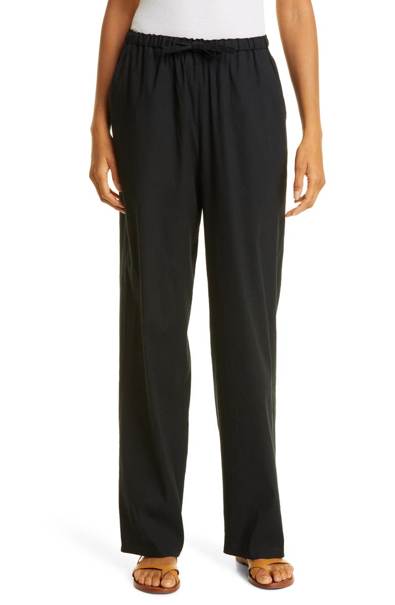 Rebecca Taylor Linen Blend Drawstring Pants, Main, color, 