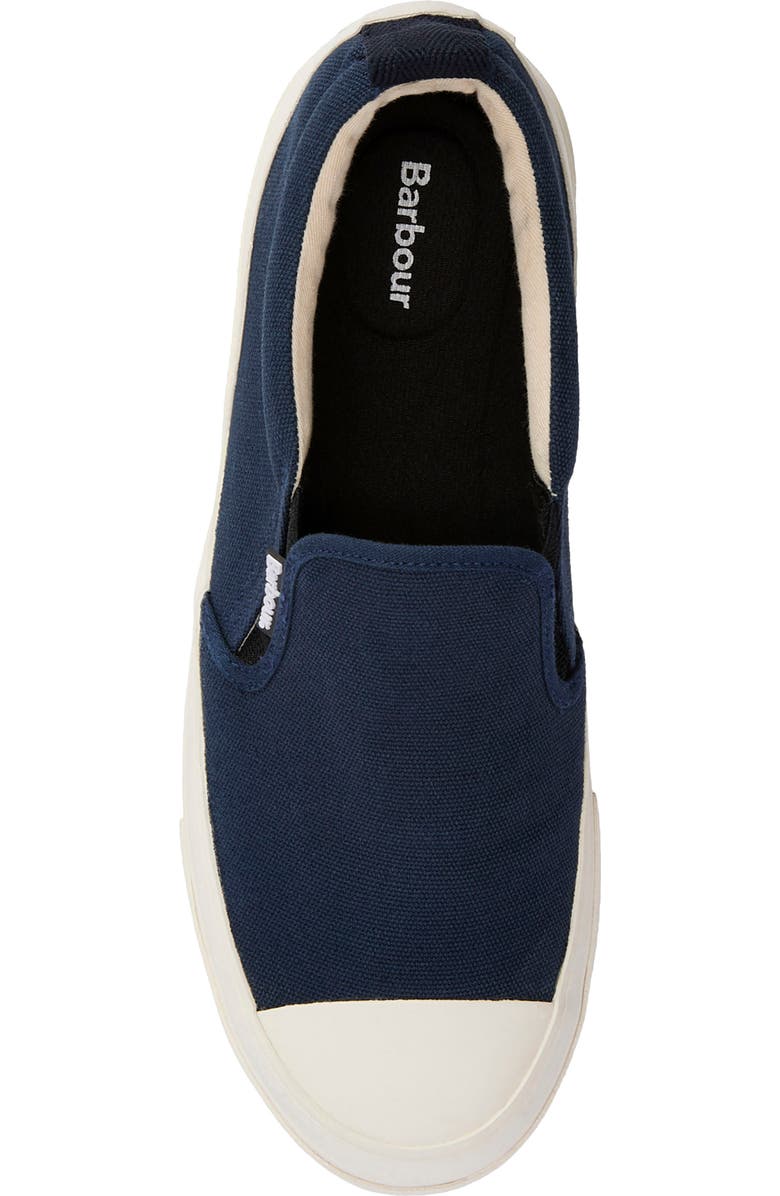 Barbour Cowan Canvas Slip-On Sneaker, Alternate, color, Navy
