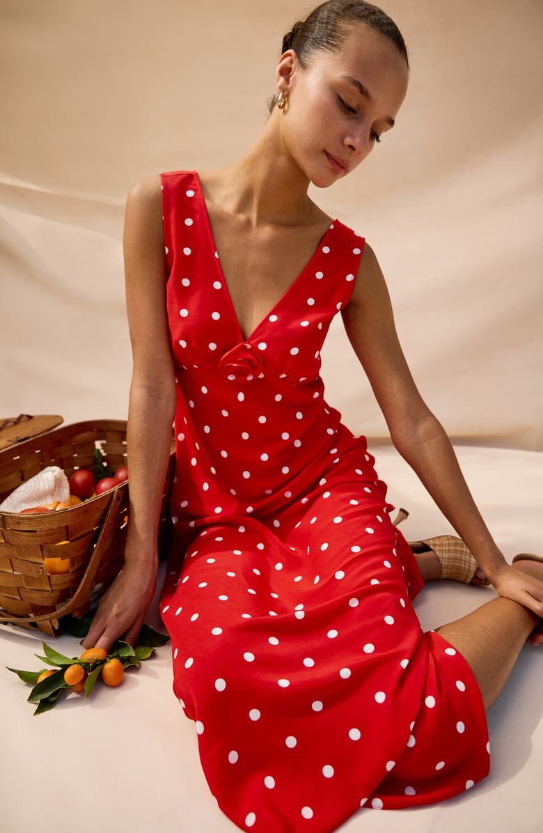 Rails Terena Sleeveless Midi Dress, Alternate, color, Rossa