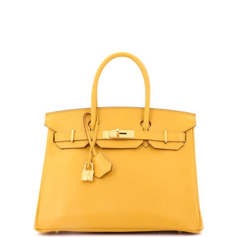 Birkin Handbag Yellow Epsom with Gold Hardware 30