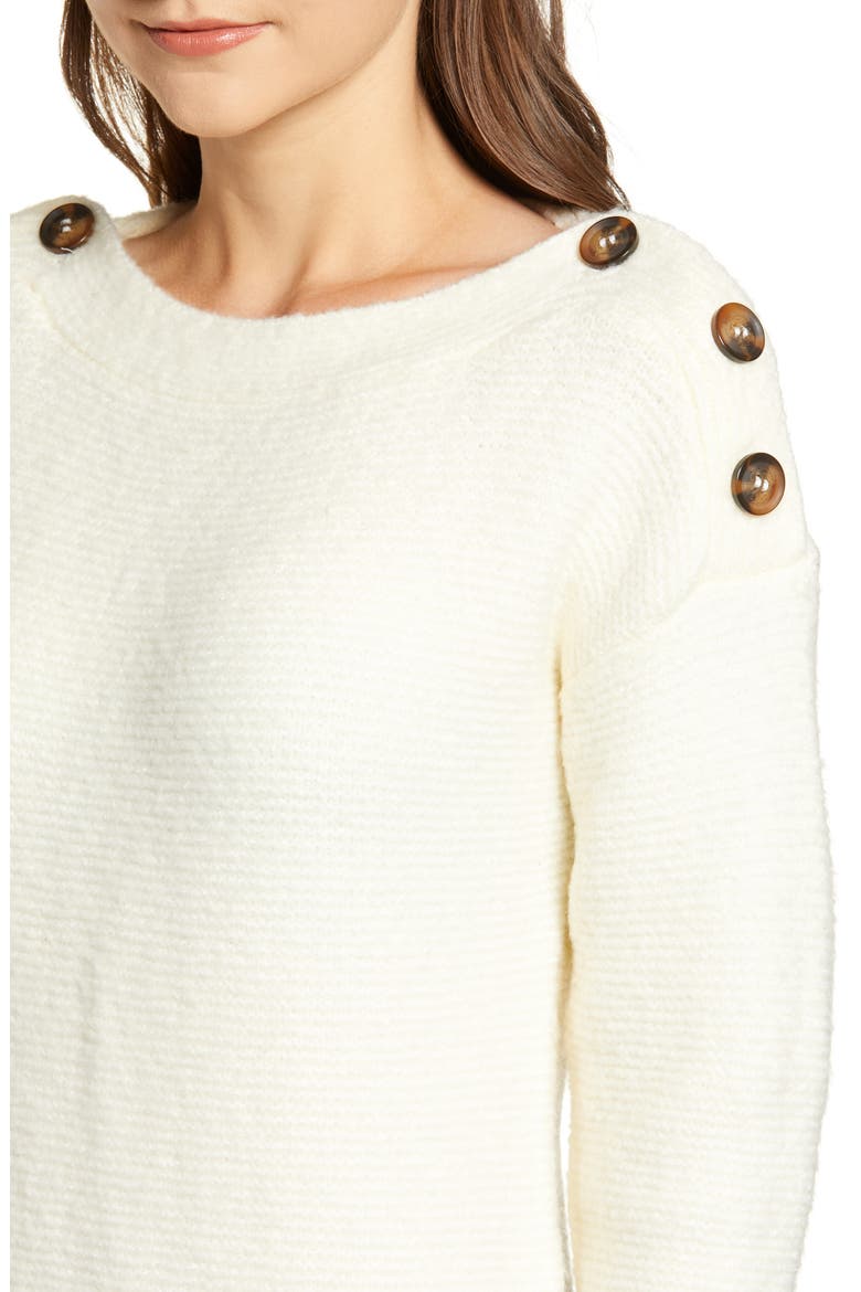 Chriselle Lim Sawyer Sweater Dress (Nordstrom Exclusive), Alternate, color, IVORY
