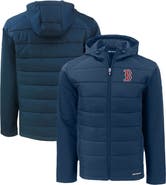 Cutter & Buck Men's Cutter & Buck Navy Boston Red Sox Evoke Hybrid Eco Softshell Recycled Full-Zip Hoodie