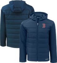 Cutter & Buck Men's Cutter & Buck Navy Boston Red Sox Evoke Hybrid Eco Softshell Recycled Full-Zip Hoodie