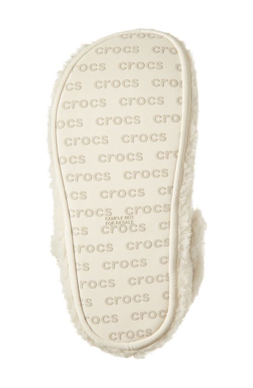 Crocs Classic Cozzzy Faux Fur Slipper Clog In Neutral