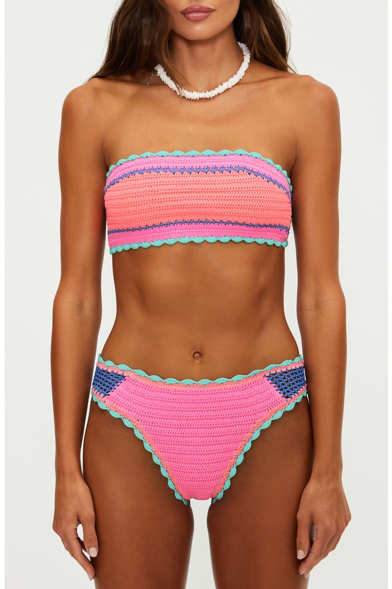 Rey Crochet Bikini Top, Alternate, color, SEA BREEZE CROCHET
