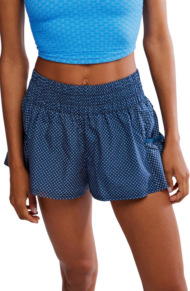 Free People FP Movement Get Your Flirt On Shorts, Main, color, Summit Frost