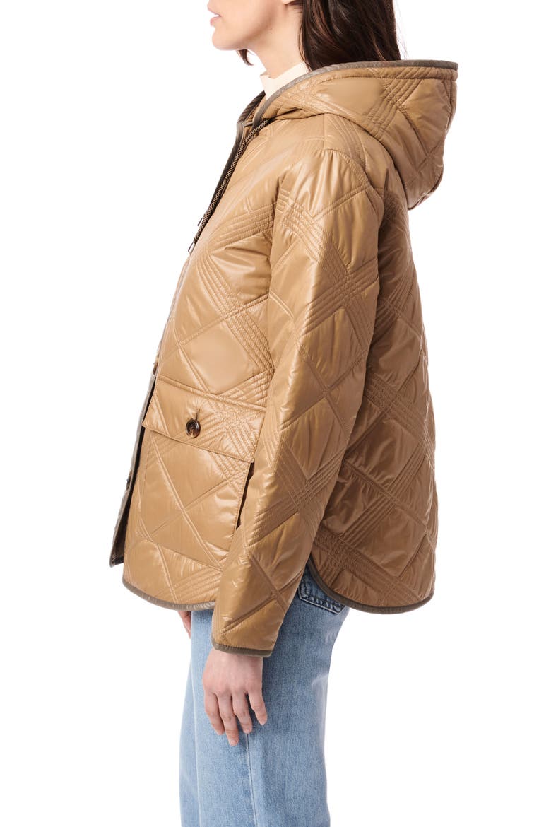 Hooded Nylon Quilted Liner Jacket, Alternate, color, GINGER ZINGER