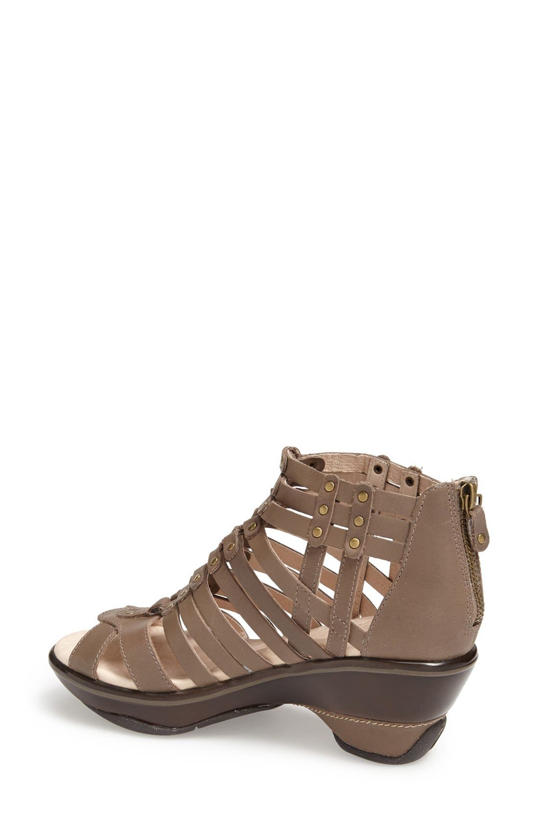 'Sugar' Wedge Sandal, Alternate, color, SMOKEY LEATHER