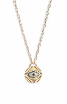 ARGENTO VIVO Sterling Silver Evil Eye Pendant Necklace