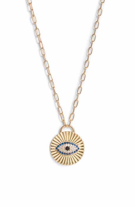 ARGENTO VIVO Sterling Silver Evil Eye Pendant Necklace