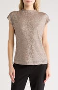 Calvin Klein Sequin Cap Sleeve Top