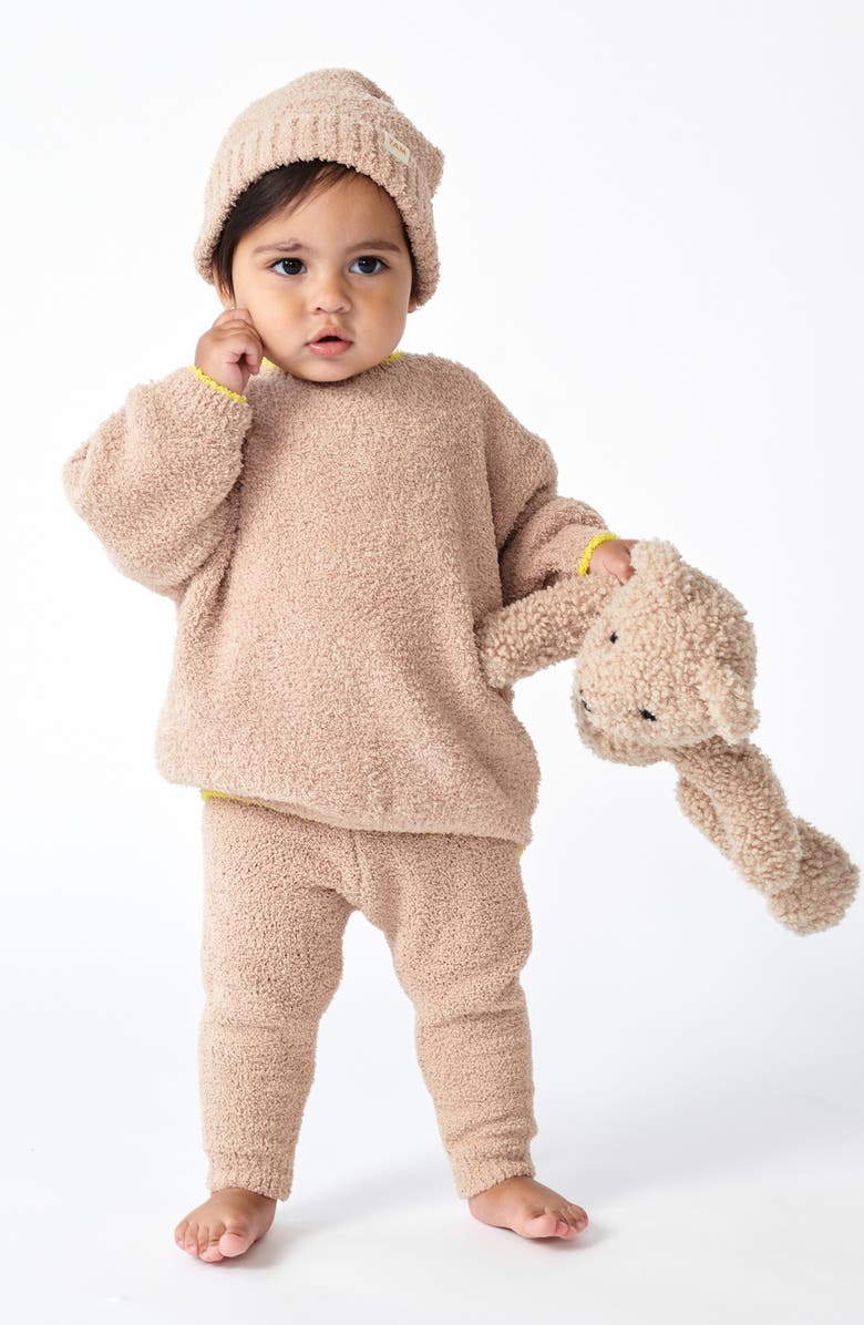 7 A.M. Enfant Fuzzy Recycled Polyester Leggings, Alternate, color, Pecan