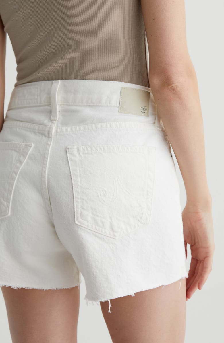 AG Halle High Waist Raw Hem Denim Shorts, Alternate, color, 