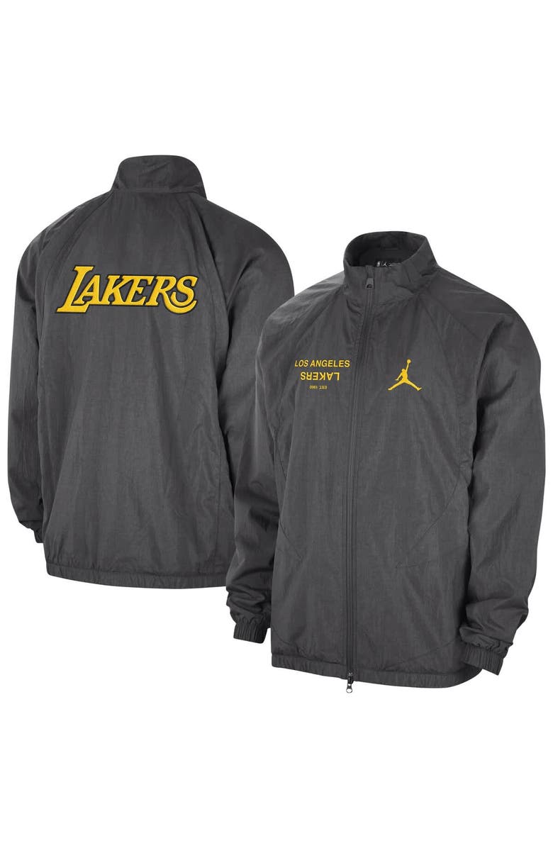 Jordan Brand Men's Jordan Brand Gray Los Angeles Lakers Courtside Statement Edition Jumpman Jam Full-Zip Jacket, Main, color, Gray