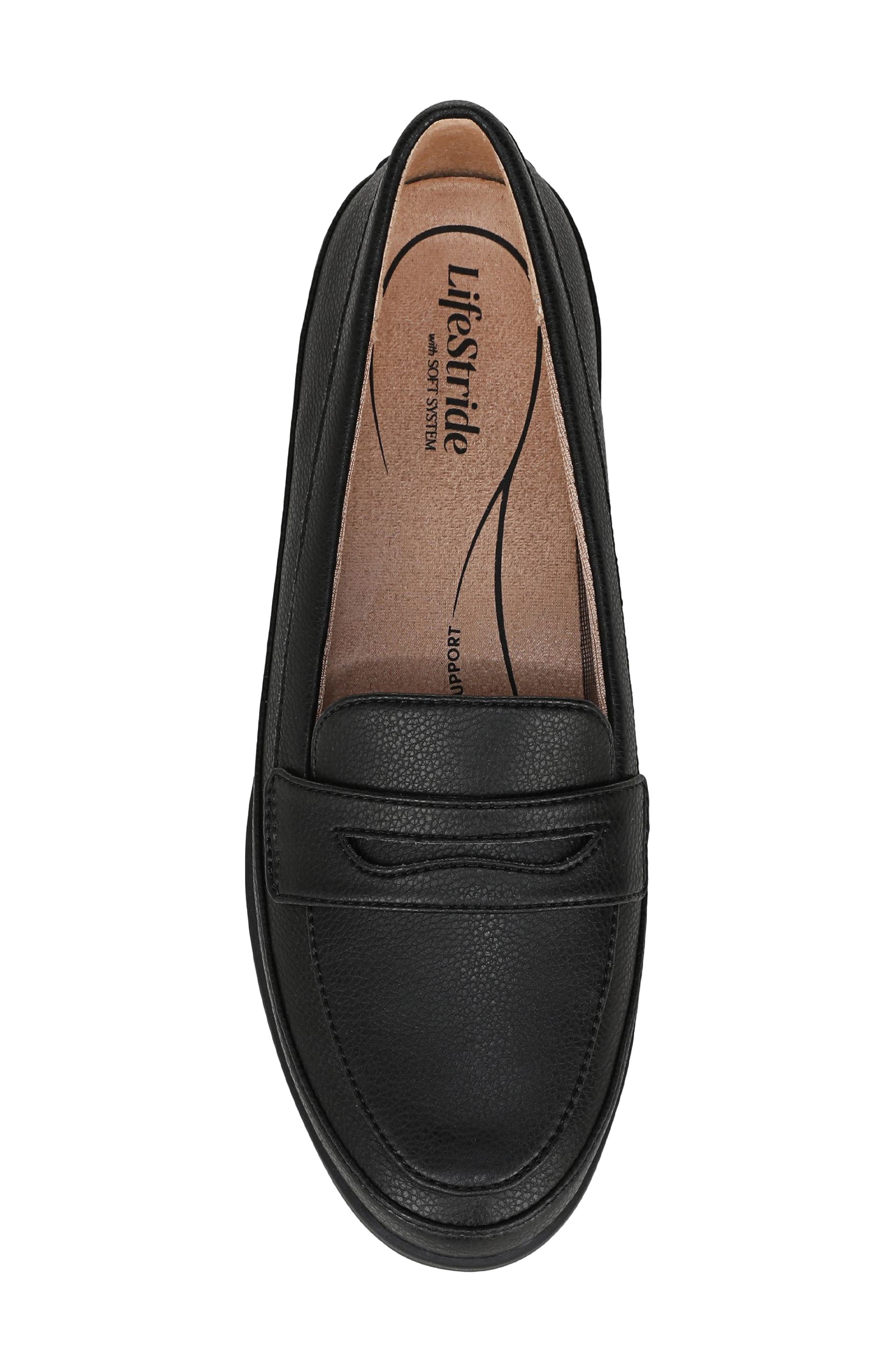 LifeStride Malta Penny Loafer, Alternate, color, Black/ Black