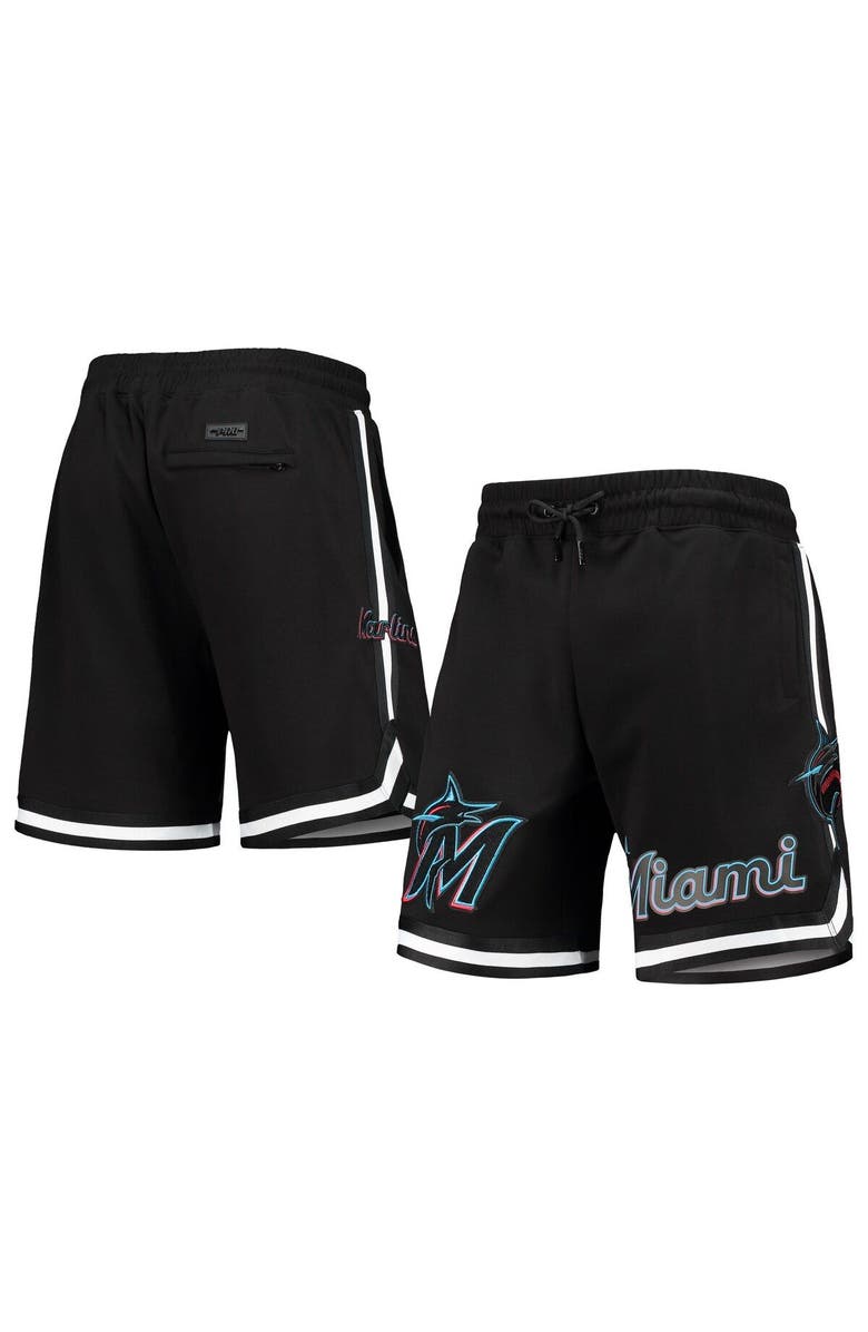 PRO STANDARD Men's Pro Standard Black Miami Marlins Team Shorts, Main, color,