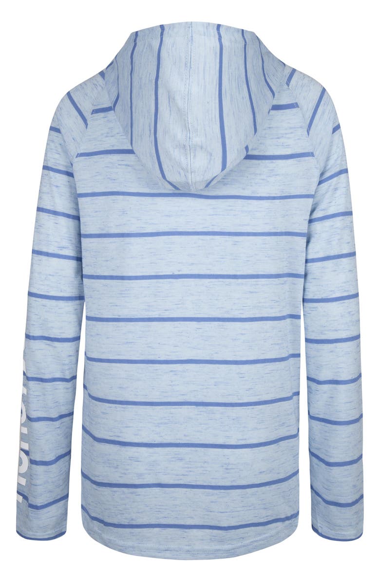 Hurley Kids' Stripe Cloud Slub Pullover Hoodie, Alternate, color, Bc8crystal