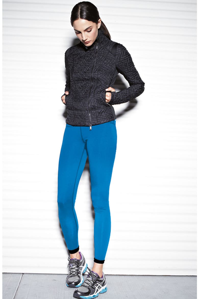 'Live In' Reversible Leggings, Alternate, color, BLACK / BLUE OCEAN